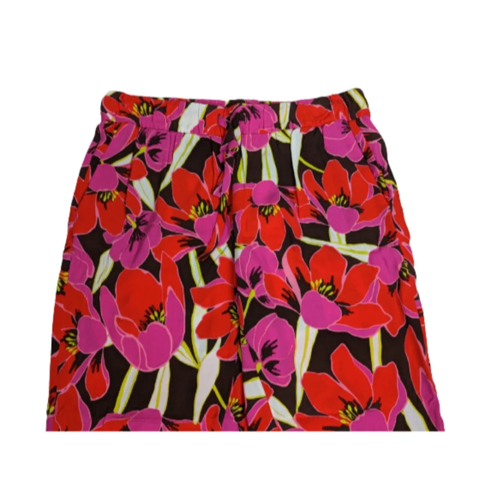 Kate Spade Pink & Red Floral Ankle Pants - Size 8 - Picture 5 of 10